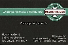 Meckenheimer Gyros Grill Meckenheimer Gyros Grill