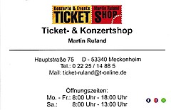 Ruland Ticket- & Konzertshop Ruland Ticket- & Konzertshop