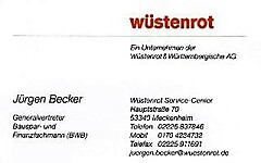 Wüstenroth Jürgen Becker | www.wuestenrot.de/aussendienst/juergen.becker